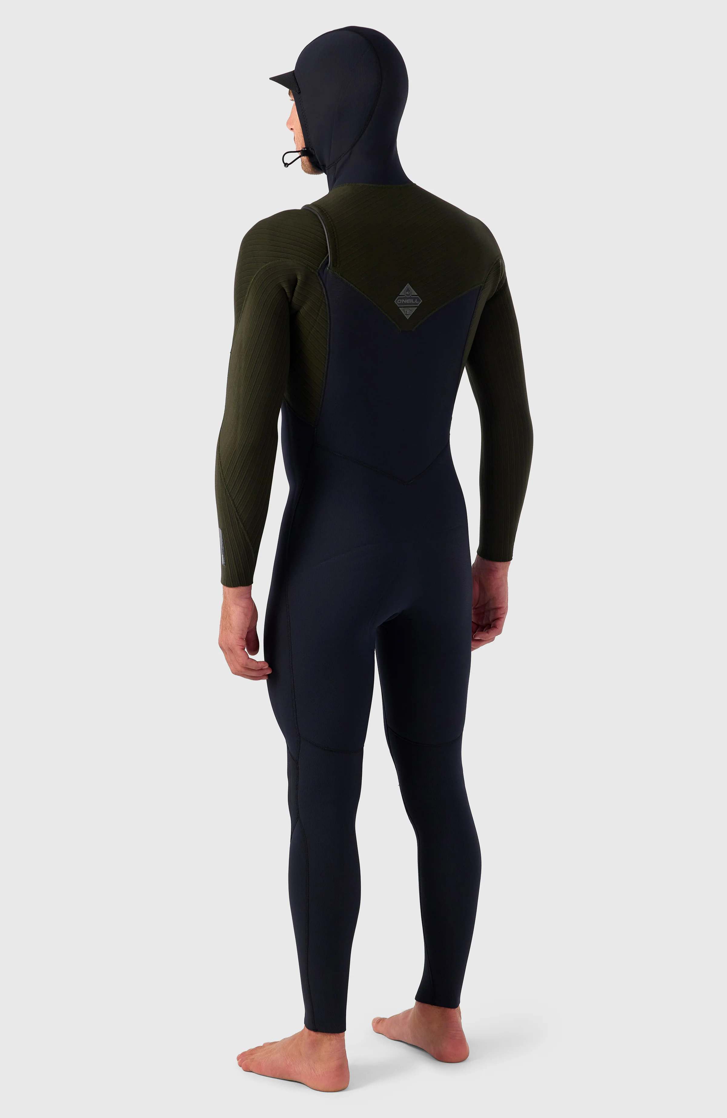 Hyperfreak Plus 5/4mm Chest Zip Full Wetsuit w/Hood | BLACK/BLACK - Image 3