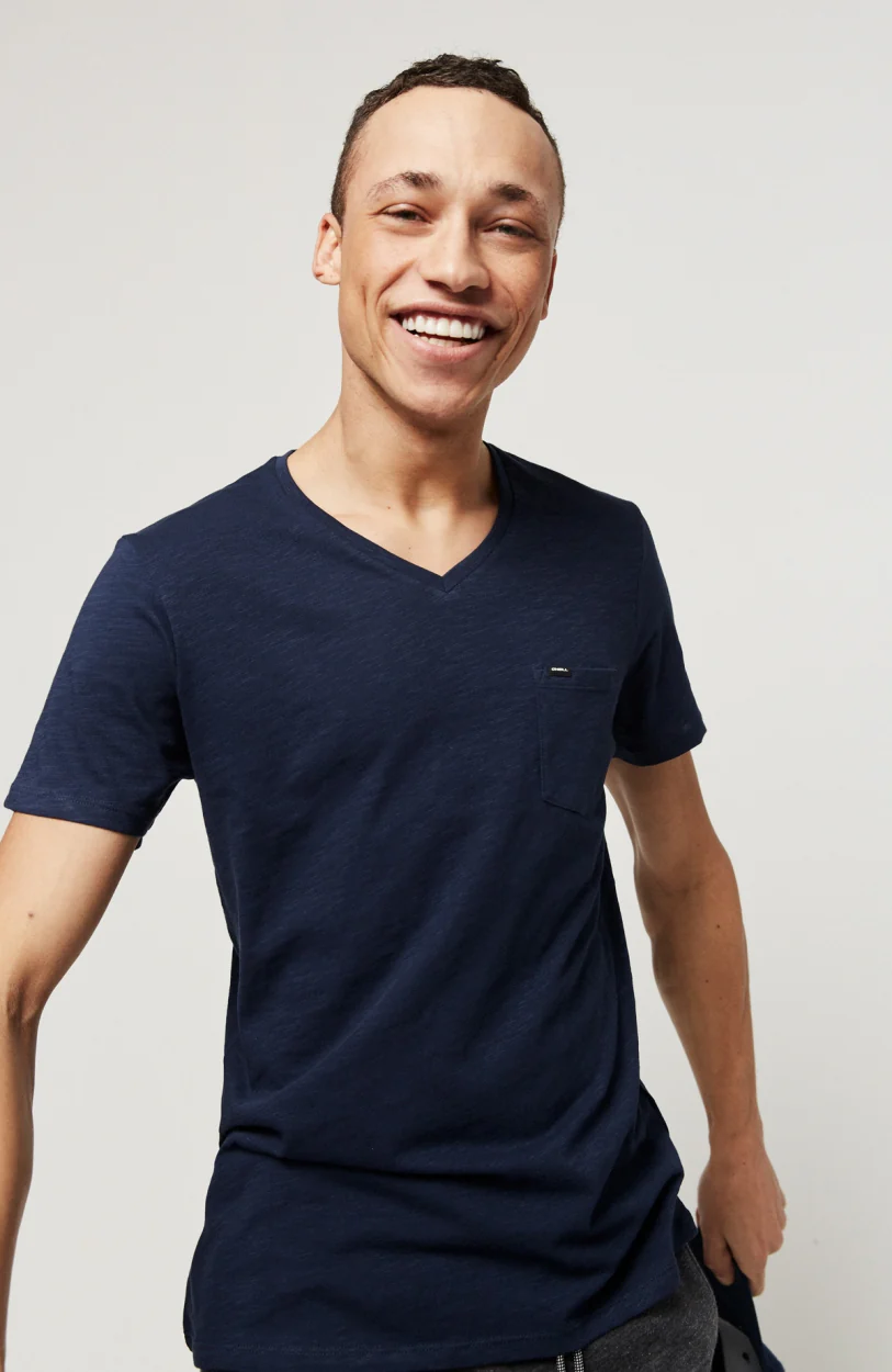 Jack's Base V-Neck T-Shirt | Ink Blue -A - Image 6