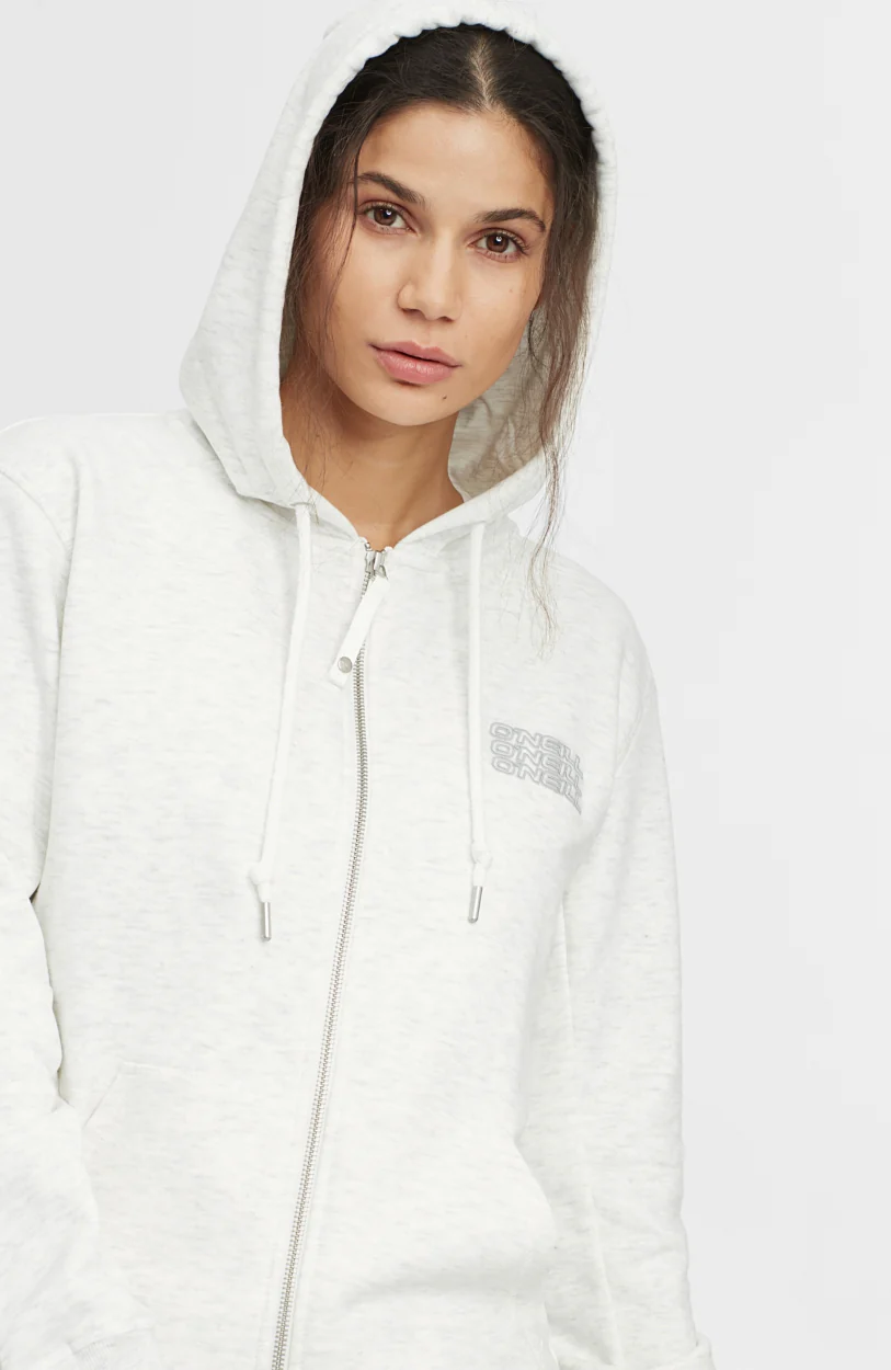 Triple Stack Full Zip Hoodie | White Melee - Image 4