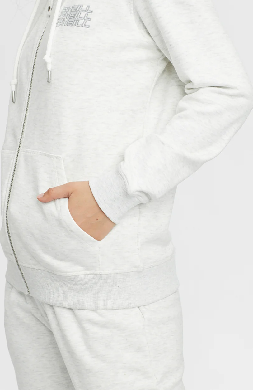 Triple Stack Full Zip Hoodie | White Melee - Image 5