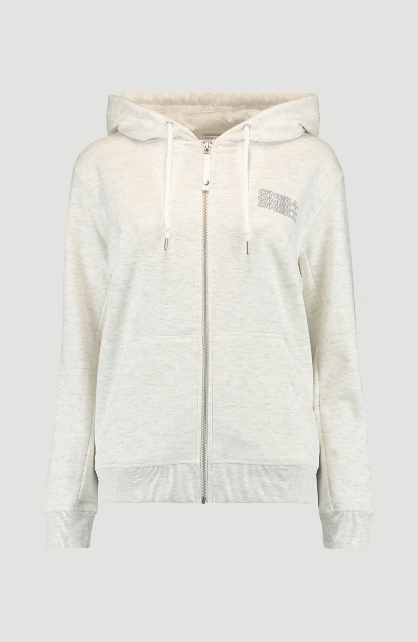 Triple Stack Full Zip Hoodie | White Melee - Image 6