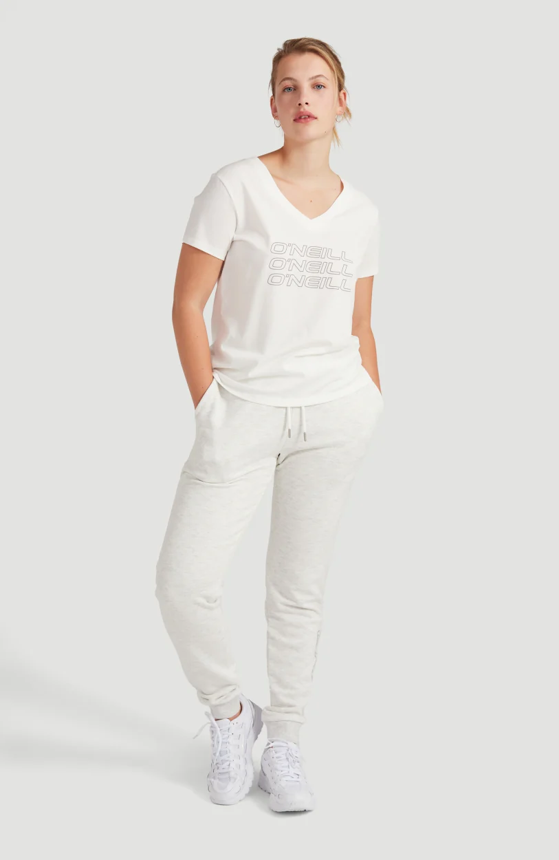 Triple Stack V-Neck T-Shirt | Powder White - Image 11