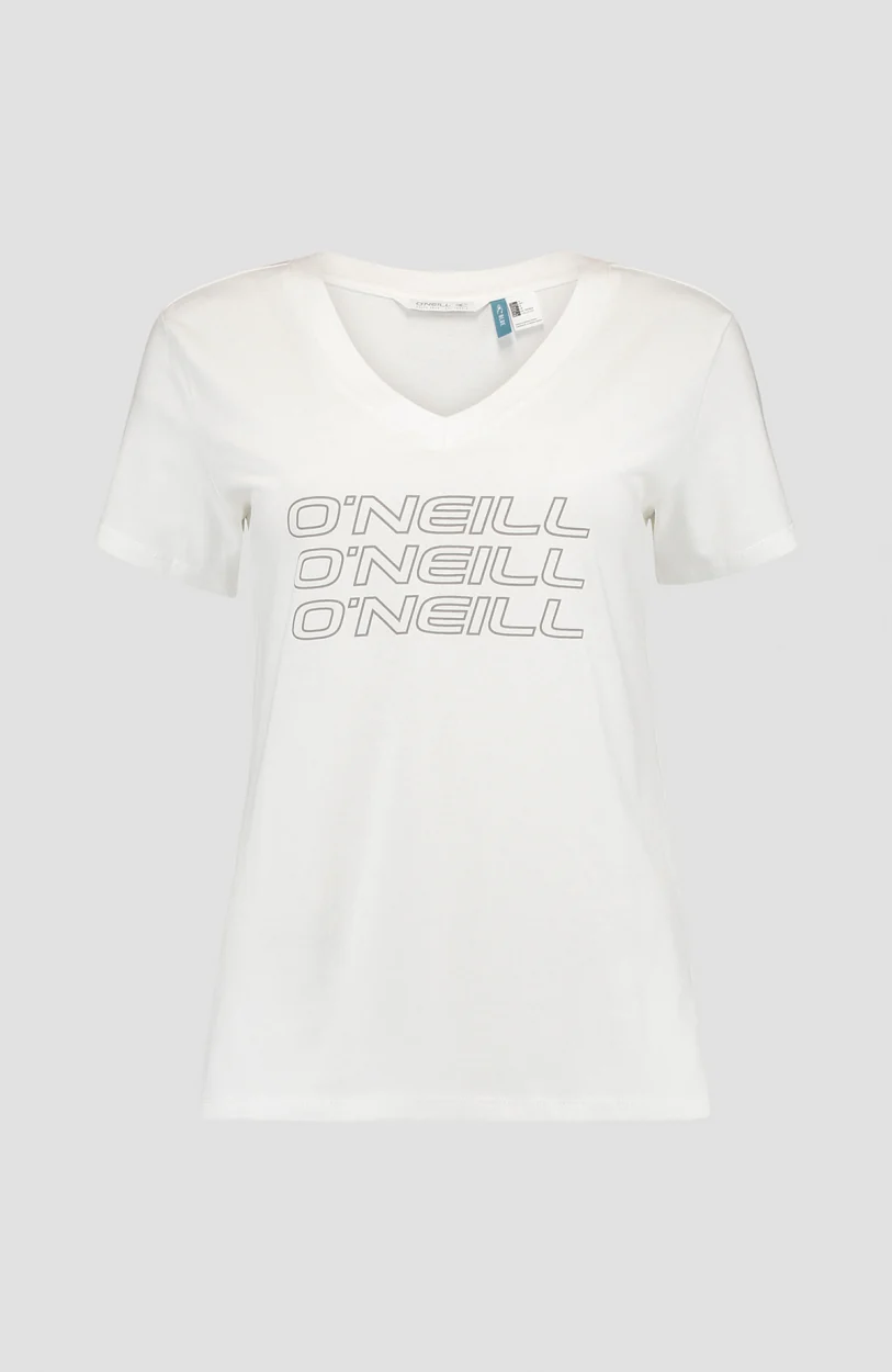 Triple Stack V-Neck T-Shirt | Powder White - Image 6